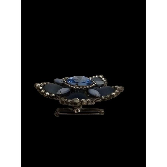 Fabulous Dimensional Glass and Rhinestone NOS VRBA Flower Brooch (A8739) - Picture 5 of 7